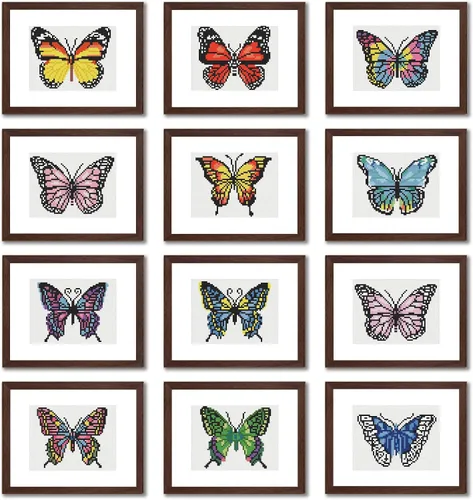 Kits de arte de diamantes pequeños de 12 piezas, kits de arte de diamantes Mariposa