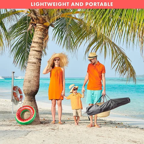 Vista 5 de VaygWay Catre plegable de viaje para acampar al aire libre, gris, ligera, cómoda, portátil, resistente, plegable, cama para dormir con bolsillo