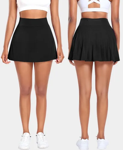 Vista 2 de Pleated Tennis Skirts for Women High Waisted Athletic Golf Skorts with Pockets Shorts Running Workout Clothes