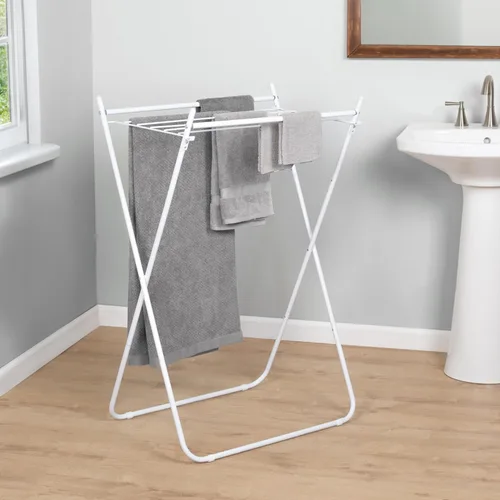 Vista 4 de Honey-Can-Do Tendedero plegable de metal blanco DRY-09864 blanco