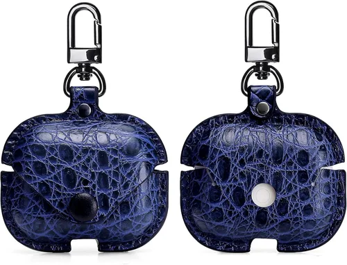Vista 13 de MODOS LOGICOS Funda de carga de cuero para Apple AirPods Pro, seguro Snap-Fastener compatible con AirPods Pro de 1ª y 2ª generación, color negro