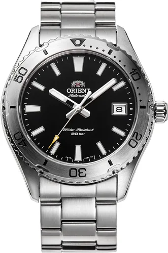 Orient Reloj automático japonés/de cuerda manual de 40mm estilo buceador con cristal de zafiro Negro