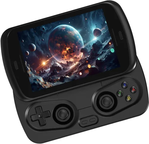 Vista 10 de RG Slide - Consola de juegos de mano retro, pantalla LTPS de 4.7 pulgadas, joystick capacitivo Android 13, soporte de sistema AI Assistant 5G, WiFi