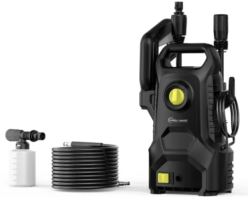 Vista 5 de Simpli-Magic Kit de lavadora a presión eléctrica con enchufe GFCI, cable extendido de 35 pies, manguera extendida de 20 pies, botella de detergente