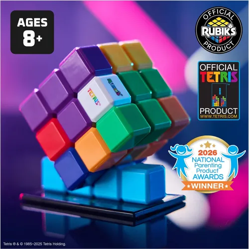 Vista 2 de Rubik's Cubo, cubo de tetris, resolver para tetriminos clásicos de tetris, rompecabezas para adultos, rompecabezas para resolver problemas