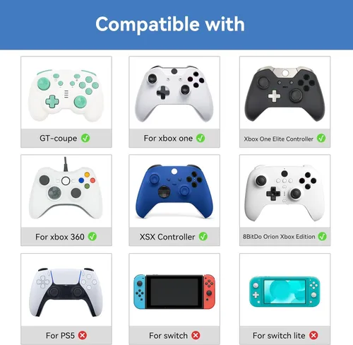 Vista 2 de GeekShare 4PCS Silicone Thumb Grip Caps Compatible with Xbox One/Xbox Series X Controller, Anti-Slip Joystick Cover - Starry Sky Design