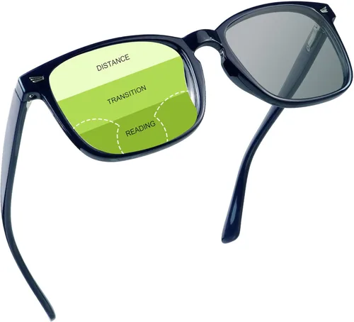Vista 13 de YEIN Gafas presbípicas multifocales progresivas, gafas de sol grises fotocrómicas, aumento de 0.00/+1.00 para hombres/mujeres