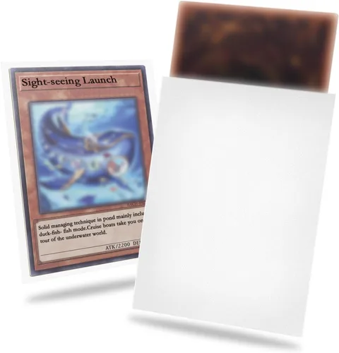 Vista 12 de Juego de 200 fundas negras compatibles con fundas para tarjetas pequeñas japonesas Yu-gi-oh, 2.4 x 3.5 pulgadas, textura trasera, barajado perfecto