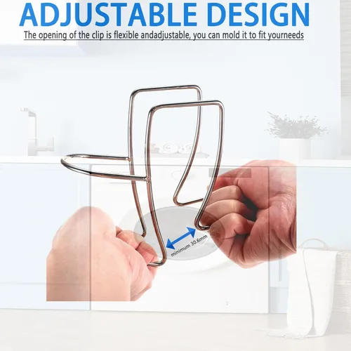 Vista 4 de Soporte para manguera de drenaje para lavadora, gancho ajustable para manguera de drenaje, clip guía de manguera de lavadero, abrazadera universal