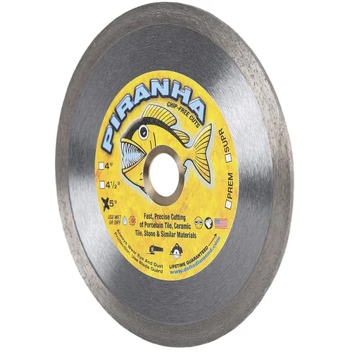 Vista 5 de Delta Diamond Piranha Premium - Hoja de sierra de diamante para azulejos de 4 1/2 pulgadas, borde continuo, eje de 7/8 a 5/8 pulgadas, azulejos