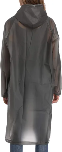 Vista 5 de Besshopie - Impermeable reutilizable, poncho para la lluvia de EVA, unisex, para hombres y mujeres, capa larga para la lluvia