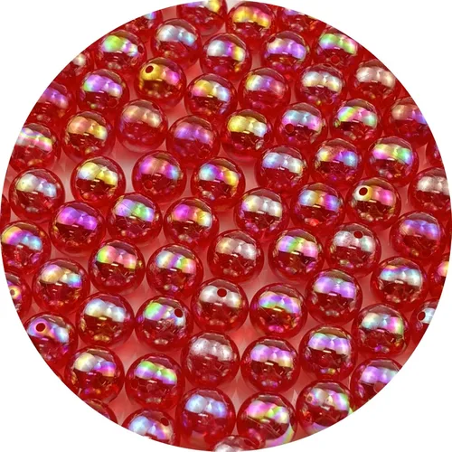 Vista 60 de 2000 cuentas redondas acrílicas de 0.157 pulgadas (0.157 in), cuentas espaciadoras de colores AB con agujero para bricolaje, pulseras, collares