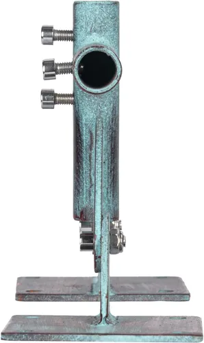 Vista 7 de Soporte de techo de metal para cobertizo de cúpula exterior, 2 puertos, resistente, ajustable, para exteriores, soporte de montaje de veleta