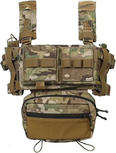 Vista 6 de EMERSONGEAR tac Micro Fight Chissis MK3 - Chaleco modular para Airsoft Paintball Cosplay
