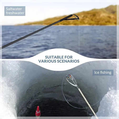 Vista 5 de THKFISH Kit de reparación de puntas de caña, 50 piezas, puntas de caña, kit de repuesto de puntas de caña de pescar, kit de reparación de punta