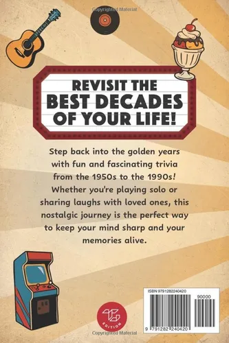 Vista 2 de Nostalgic Trivia for Seniors Relive Your Golden Memories From the 1950s to 1990s! Large Print Trivia, Fun Facts & More