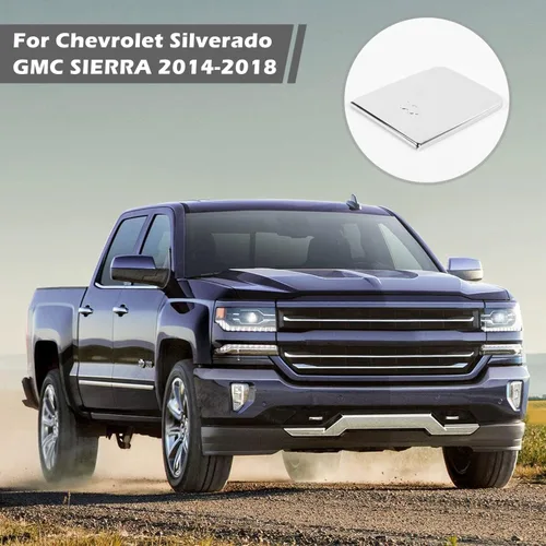 Vista 4 de Manija de liberación de capó para Silverado, accesorios interiores cromados para Chevrolet Silverado GMC Sierra 2014-2018 para Chevy Colorado GMC