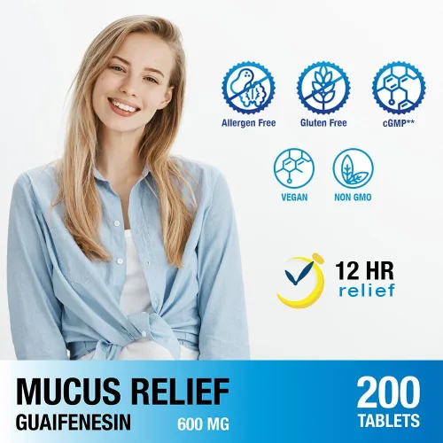 Vista 7 de Puregen Labs - Alivio de moco de 12 horas de liberación prolongada de guaifenesina de 600 mg de alta potencia, tamaño de valor de 200