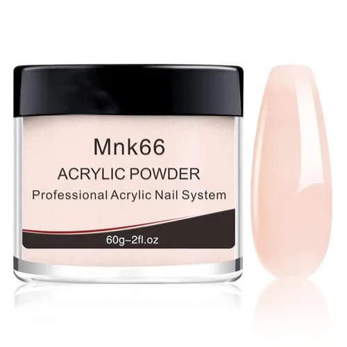 Polvo acrílico transparente rosa desnudo blanco lechoso acrílico profesional para extensión de uñas, arte de uñas francés flores 3D, talla de uñas,