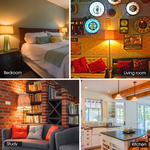 Vista 5 de Bombillas energéticas de 75 vatios, súper brillo, 1200 lm, blanco suave 2700 K, bombilla LED A19 no regulable, base estándar E26, certificación UL