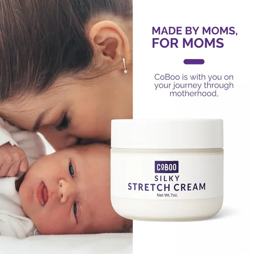 Vista 8 de CoBoo Crema elástica sedosa Crema de estrías de maternidad para el embarazo Fórmula sin parabenos de 7 onzas para reducir las estrías y mejorar