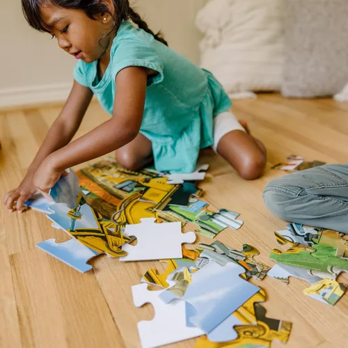Vista 5 de Melissa & Doug, rompecabezas Building Site (48 piezas, 2 x 3 pies de largo).
