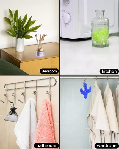 Vista 6 de Cuentas aromáticas sin perfume de 3 libras para frescos de automóvil, cristal de gel transparente sin fragancia, cuentas de EVA naturales hechas