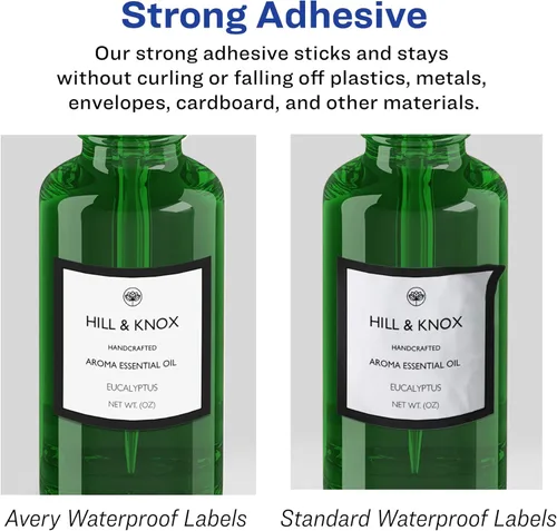 Vista 6 de Avery Etiquetas cuadradas arqueadas impermeables duraderas, tecnología Sure Feed, 2 "x 2-3/16", 120 en total, etiquetas impermeables resistentes al