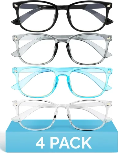 MIGSIR Gafas de Bloqueo de Luz Azul para Computadora y Juegos, Gafas de Moda Falsas que Ayudan a Reducir la Fatiga Visual para Mujeres y Hombres