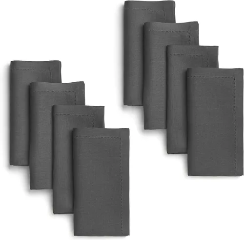 Vista 12 de D'Moksha Homes - Servilletas de tela - 20 x 20 pulgadas - Color natural - Juego de 4 servilletas de lino 100 % puro con vainica, lavables