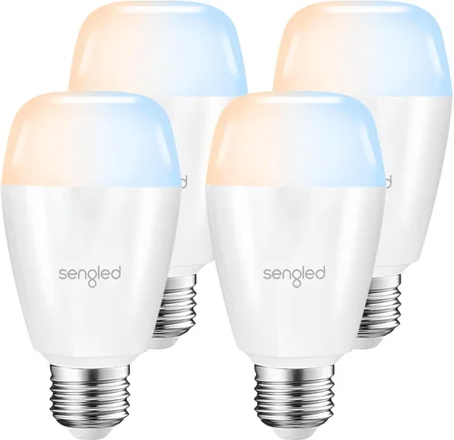 Vista 11 de Sengled - Bombilla LED inteligente A19 E26 que cambia de color, equivalente a 60 vatios, compatible con Alexa, Google Assistant, SmartThings