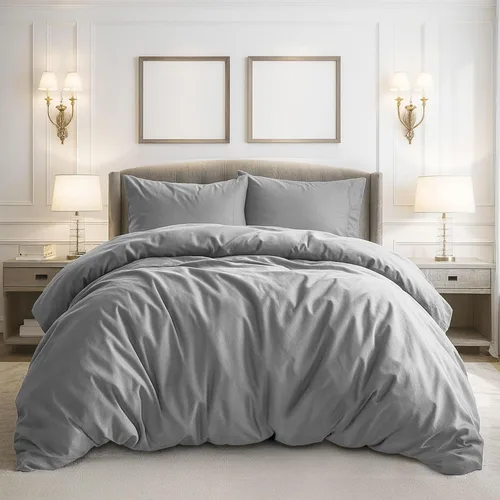 Vista 8 de Pure Bedding - Funda de edredón tamaño Individual/Individual XL - Juego de ropa de cama extra suave de 2 piezas, incluye 1 funda de edredón de 68 x