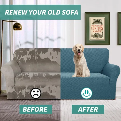 Vista 7 de YEMYHOM - Funda para sofá con diseño de jacquard, funda de gran elasticidad para sala de estar, funda de sillón a prueba de perros y gatos