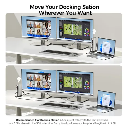 Vista 4 de Cable Matters Cable de extensión USB 4 de 40 Gbps – 3.3 pies / 1 m, diseño verdaderamente reversible, soporta