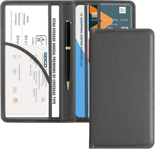 Vista 41 de CoBak Soporte para Registro y Seguro de Automóvil - Organizador de Guantera de Vehículo, Estuche de Accesorios de Compartimento de Auto y Camión