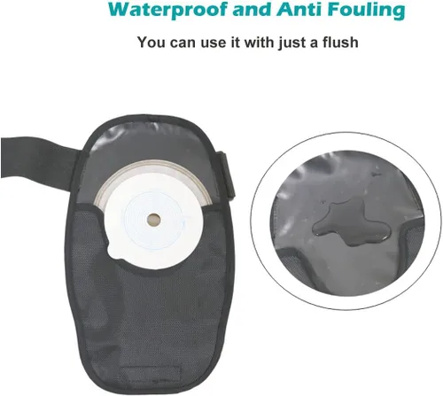 Vista 4 de Cubierta de bolsa de ostomía impermeable cubierta universal ajustable bolsa ostomía suministros para ileostomía