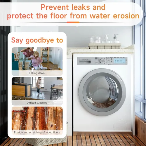 Vista 5 de Bandeja para Lavadora - 32" x 30" x 2.5" Acero Inoxidable 304 de Servicio Pesado, Bandeja de Lavadora, Bandeja para Lavadora, Bandeja de Drenaje