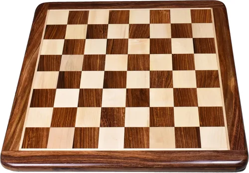 Vista 7 de RoyalChessMall-17 - Tablero de ajedrez de madera con incrustaciones, palisandro dorado y madera de arce, cuadrado de 1.772 in
