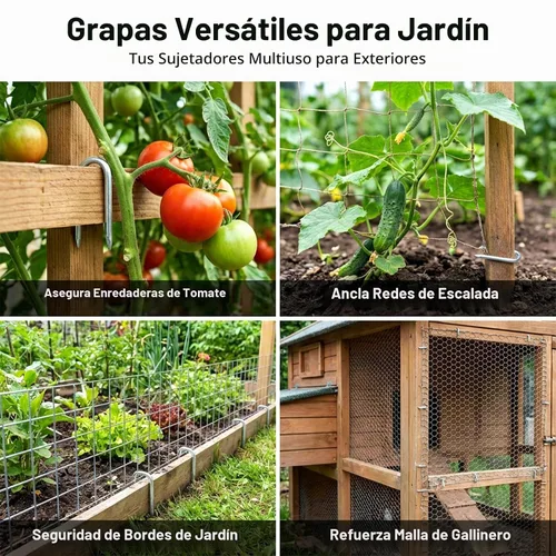 Vista 7 de Sukh 210 grapas de valla en U - Clavos resistentes para cercas de alambre