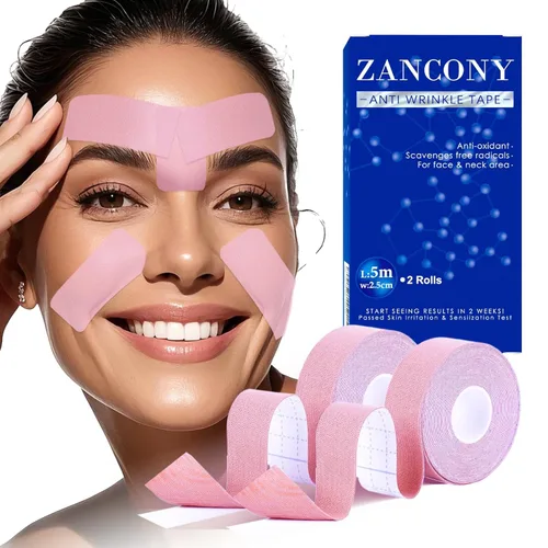 Cinta facial para arrugas durante la noche, flexible, cinta facial completa, líneas finas, parches antiarrugas para la frente | Líneas de sonrisa |