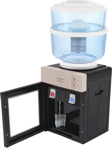 Dispensador eléctrico de agua fría y caliente de carga superior, dispensador de enfriador de agua de escritorio pequeño para botella de 4.2 galones,