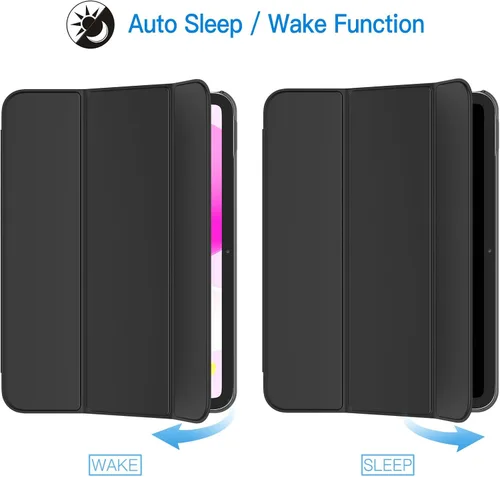 Vista 6 de JETech Funda para iPad (A16) de 11ª generación de 11 pulgadas 2025 / iPad de 10.9 pulgadas 2022, funda inteligente delgada con parte trasera Negro