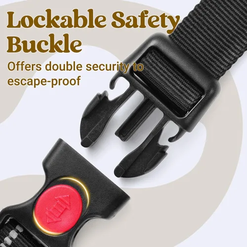 Vista 3 de rabbitgoo Arnés para perro de tamaño pequeño, arnés para mascotas sin tirones con mango acolchado suave, chaleco reflectante ajustable con 3