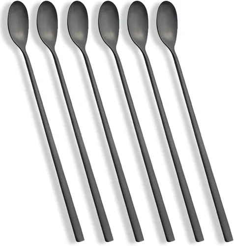 Vista 10 de AOOSY Cuchara de Mango Largo, Agitadores de Café, Cuchara de Té Helado de 9 Pulgadas, Cucharadita de Acero Inoxidable 18/10 Premium para Leche