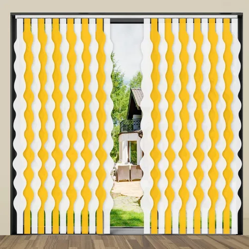 Vista 22 de FACIMI Persianas verticales opacas, color verde manzana personalizada de 3.5 pulgadas, persianas verticales de tela con listones de protección UV