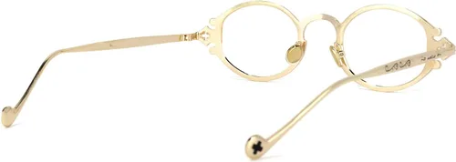 Vista 8 de Voogueme Lentes graduados retro ovalados dorados para mujer y hombre Callum GOM975597-01, talla M, Oro