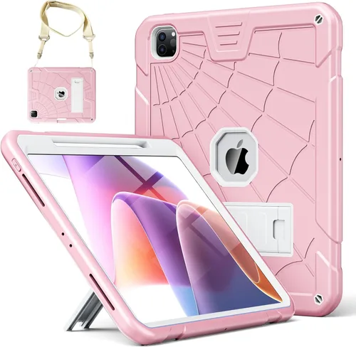 Vista 12 de TSQQST Funda para iPad Pro de 11 pulgadas Funda M4 5ª generación 2024, iPad Pro 11 Funda con soporte para lápiz + soporte, funda protectora