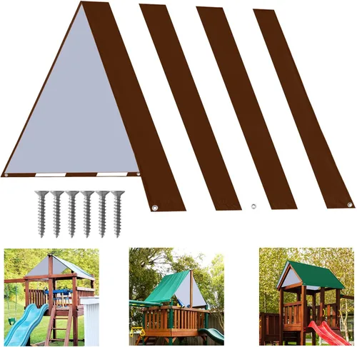 Vista 15 de ABCCANOPY Juego de lona de repuesto de 43 x 90 pulgadas para parques infantiles, pantallas de sombra (beige)