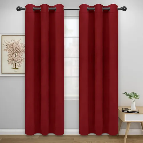 Vista 478 de Easy-Going - Cortinas opacas para dormitorio, aislamiento térmico sólido con ojales, cortinas de ventana para reducción de ruido, cortinas