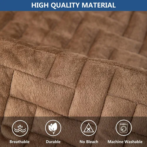 Vista 3 de Eismodra Fundas para reposabrazos, funda de sofá, fundas para respaldo, fundas antideslizantes para sillón para perros, gatos y mascotas, sofá Marrón